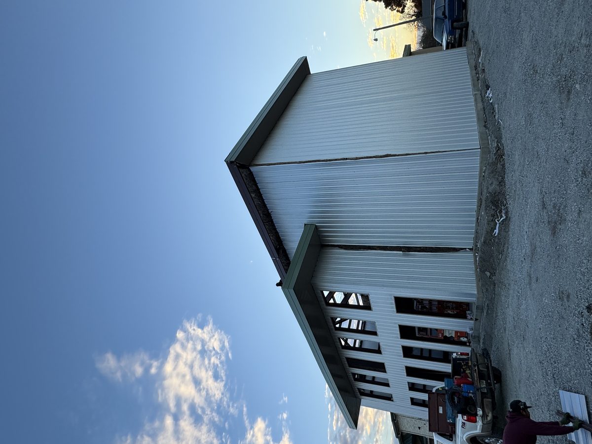 Two story commercial red iron building